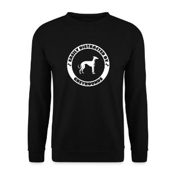 Easily distracted by Greyhounds - Unisex Pullover - Schwarz - Vorne - Alina (178cm) & Michal (187cm)