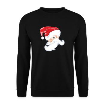 Christmas Santa Claus Christmas Santa Claus w - Unisex Sweatshirt - black - Front - Alina (178cm) & Michal (187cm)