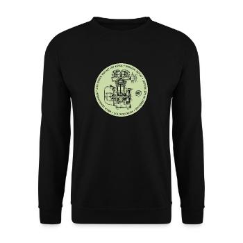 AWO tours moteur vert clair - Sweat-shirt Unisexe - noir - Devant - Alina (178cm) & Michal (187cm)