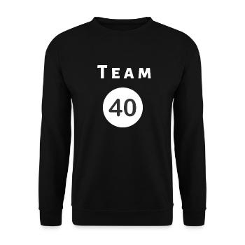 je suis 40 anniversaire cadeau 40 anniversaire - Sweat-shirt Unisexe - noir - Devant - Alina (178cm) & Michal (187cm)