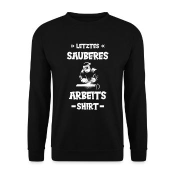 Schweißer Schweißen Beruf Schweisser - Unisex Pullover - Schwarz - Vorne - Alina (178cm) & Michal (187cm)