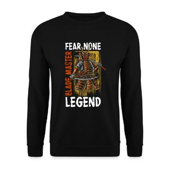 Krieger Kendo Geek Fechten - Unisex Pullover - Schwarz - Vorne - Alina (178cm) & Michal (187cm)