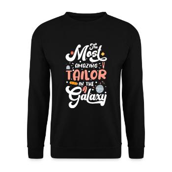 Couturière Hobby Tricot Tailleur sur mesure - Sweat-shirt Unisexe - noir - Devant - Alina (178cm) & Michal (187cm)