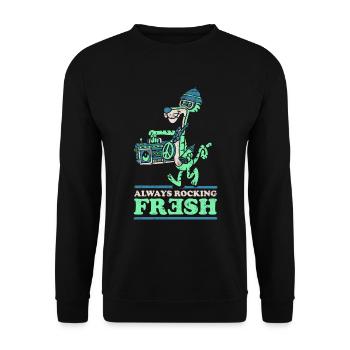 Always Rocking Fresh Tiger - Unisex Pullover - Schwarz - Vorne - Alina (178cm) & Michal (187cm)
