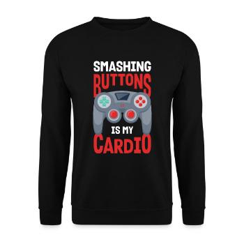 Gamer Gaming Computer Controller - Unisex Sweatshirt - black - Front - Alina (178cm) & Michal (187cm)