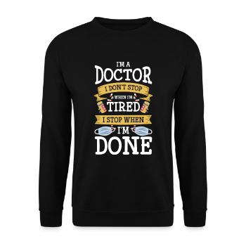 Medical Studies Emergency Healing - Unisex Sweatshirt - black - Front - Alina (178cm) & Michal (187cm)