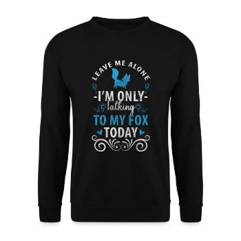 Tier Schlau Jäger - Unisex Pullover - Schwarz - Vorne - Alina (178cm) & Michal (187cm)