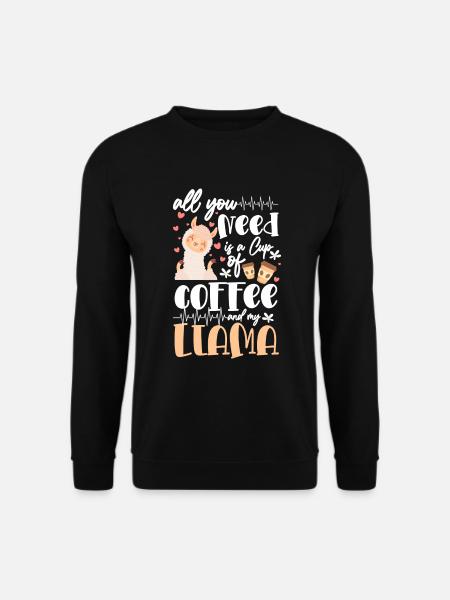 Llama cute gentle - Unisex Sweatshirt - black