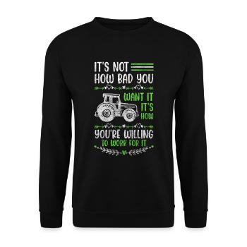 Landwirt Bauer Traktor Gemüsegärtner - Unisex Pullover - Schwarz - Vorne - Alina (178cm) & Michal (187cm)