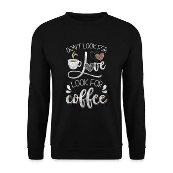 Barista Lait à la caféine - Sweat-shirt Unisexe - noir - Devant - Alina (178cm) & Michal (187cm)