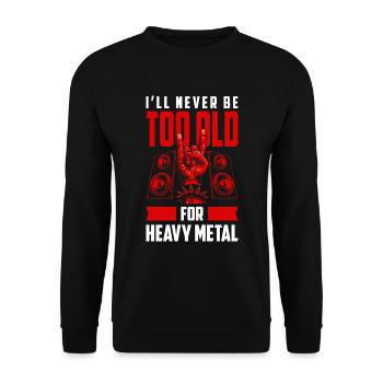 Heavy Metal Band Rock E-Gitarre - Unisex Pullover - Schwarz - Vorne - Alina (178cm) & Michal (187cm)