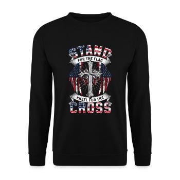 USA Patriot Militär Nation - Unisex Pullover - Schwarz - Vorne - Alina (178cm) & Michal (187cm)