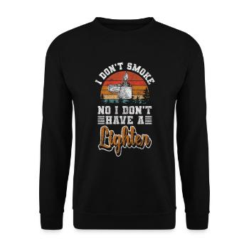 Addiction Tobacco Cigarettes Target - Unisex Sweatshirt - black - Front - Alina (178cm) & Michal (187cm)