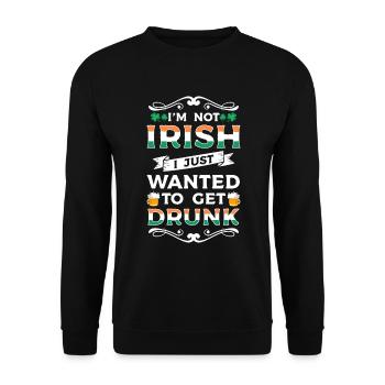 Irish Pub Dublin Travel Celtic - Unisex Sweatshirt - black - Front - Alina (178cm) & Michal (187cm)