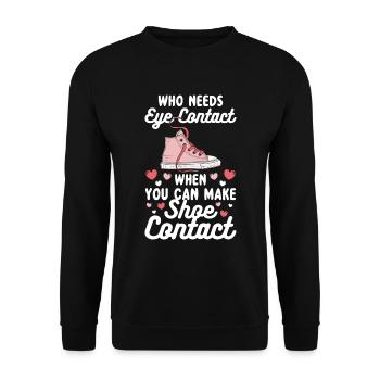 Schuhsammler Shopping Sammlung Horten - Unisex Pullover - Schwarz - Vorne - Alina (178cm) & Michal (187cm)