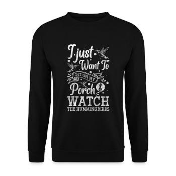 Militants des droits des animaux colibris conservation de la nature de la biodiversité - Sweat-shirt Unisexe - noir - Devant - Alina (178cm) & Michal (187cm)