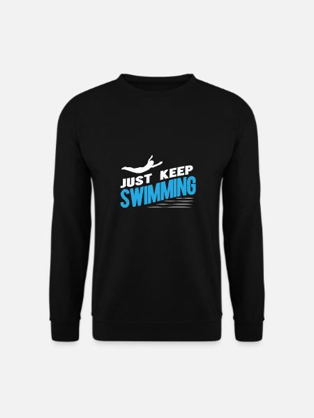 Schwimmen Schwimmer - Unisex Pullover - Schwarz