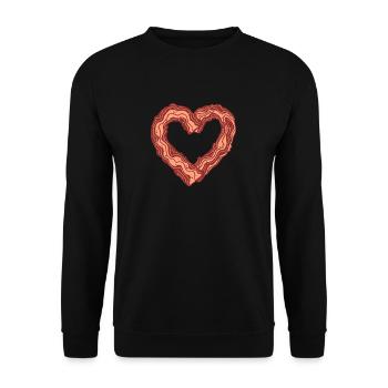 Bacon Geschenk Speck Fleischliebhaber Fleisch - Unisex Pullover - Schwarz - Vorne - Alina (178cm) & Michal (187cm)