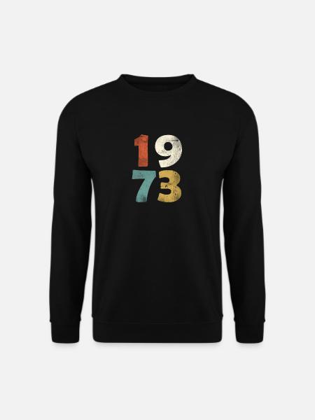 45e anniversaire look rétro - Année cadeau 1973 - Sweat-shirt Unisexe - noir