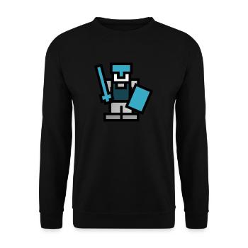army soldier soldat knight world war weltkrieg70 - Unisex Pullover - Schwarz - Vorne - Alina (178cm) & Michal (187cm)