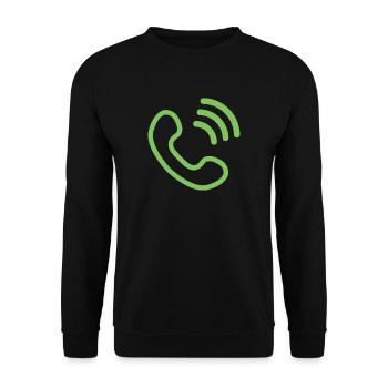 téléphone téléphone mobile retro15 radio téléphone mobile - Sweat-shirt Unisexe - noir - Devant - Alina (178cm) & Michal (187cm)