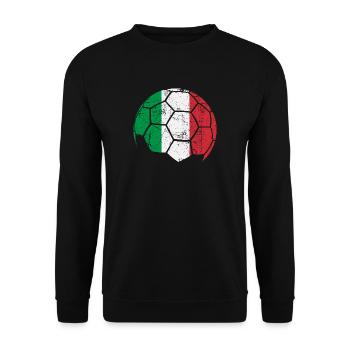 Italy Soccer Ball Fußball - Unisex Pullover - Schwarz - Vorne - Alina (178cm) & Michal (187cm)