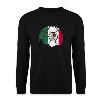 Mexico Soccer Ball Fußball - Unisex Pullover - Schwarz - Vorne - Alina (178cm) & Michal (187cm)