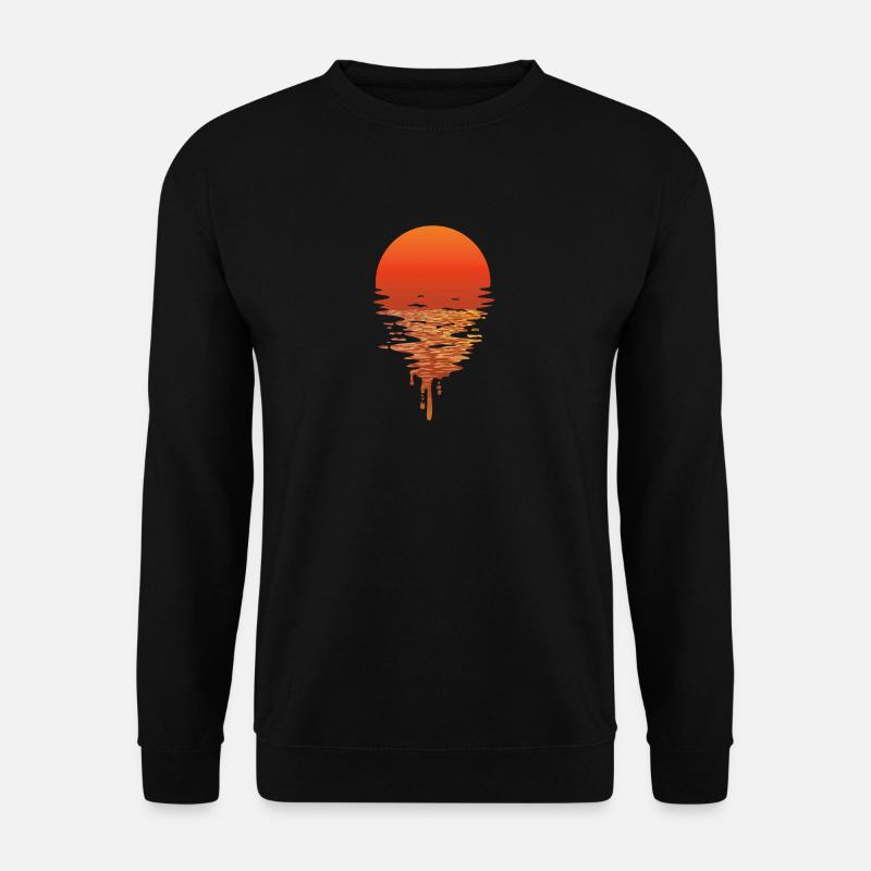 Sonnenuntergang Meer Sonnenaufgang Geschenk - Unisex Pullover - Schwarz
