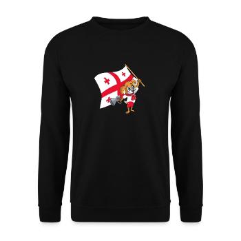 Georgia fan chien - Sweat-shirt Unisexe - noir - Devant - Alina (178cm) & Michal (187cm)