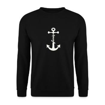 Family - Unisex Sweatshirt - black - Front - Alina (178cm) & Michal (187cm)