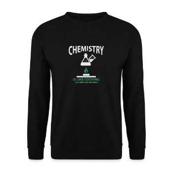 professeur de chimie client vagin laboratoire chimique - Sweat-shirt Unisexe - noir - Devant - Alina (178cm) & Michal (187cm)