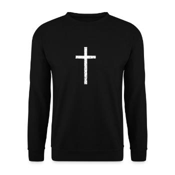 kreuz - Unisex Pullover - Schwarz - Vorne - Alina (178cm) & Michal (187cm)