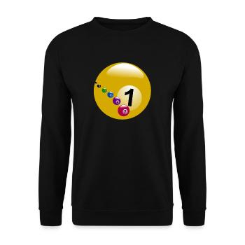 pool billards billiards snooker queue ball sport14 - Unisex Sweatshirt - black - Front - Alina (178cm) & Michal (187cm)