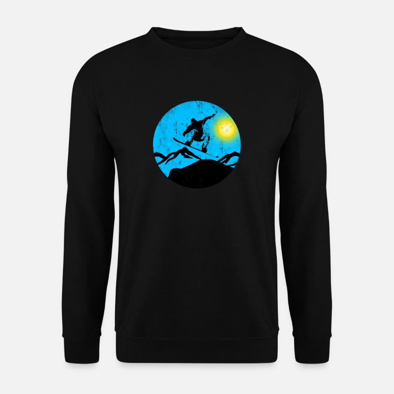 Snowboarder jump - Unisex Pullover - Schwarz