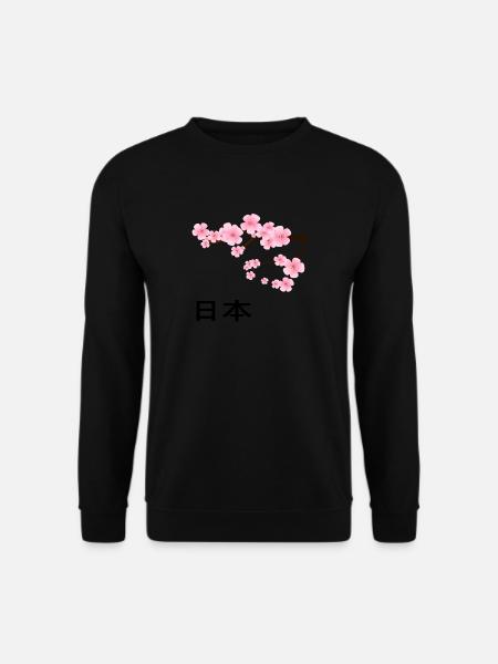 Asia Japanese Cherry Blossoms Japan Botany Cherry - Unisex Sweatshirt - black
