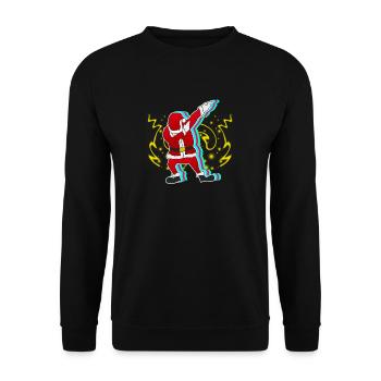 Dab Santa Geschenk Weihnachten Christmas Dabb - Unisex Pullover - Schwarz - Vorne - Alina (178cm) & Michal (187cm)