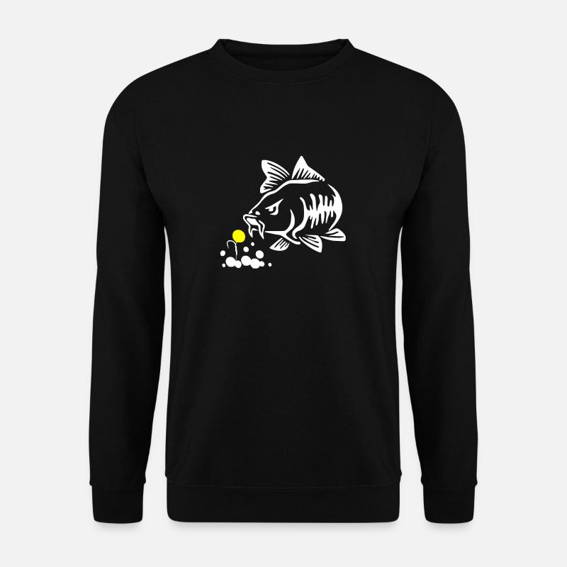 böser Karpfen Karpfenangler Karpfenangeln Pop Up - Unisex Pullover - Schwarz