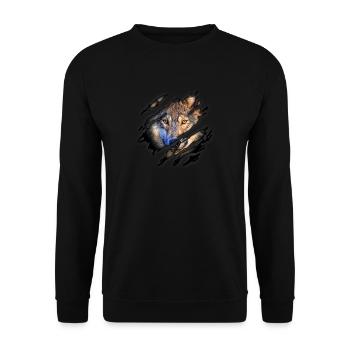 Wolf 2 in me - Unisex Sweatshirt - black - Front - Alina (178cm) & Michal (187cm)