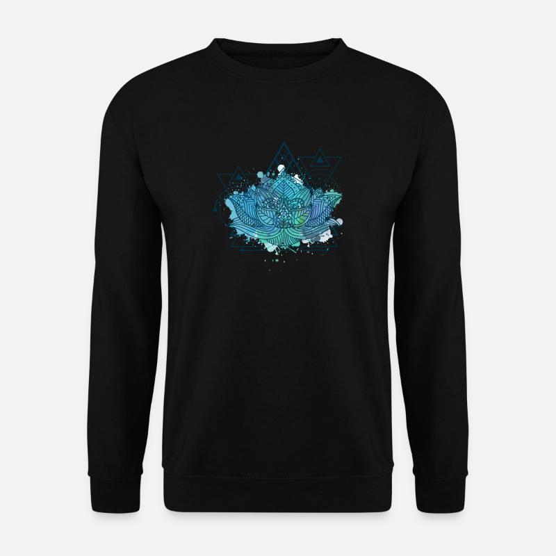 Triangle Lotus - Sweat-shirt Unisexe - noir