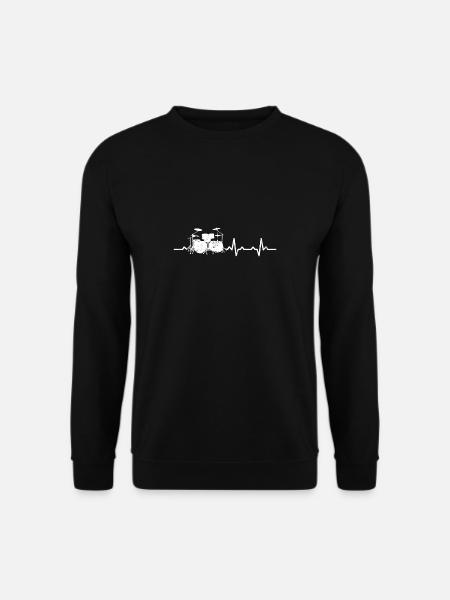 Drum Heartbeat Heartbeat Drums gift - Unisex Sweatshirt - black