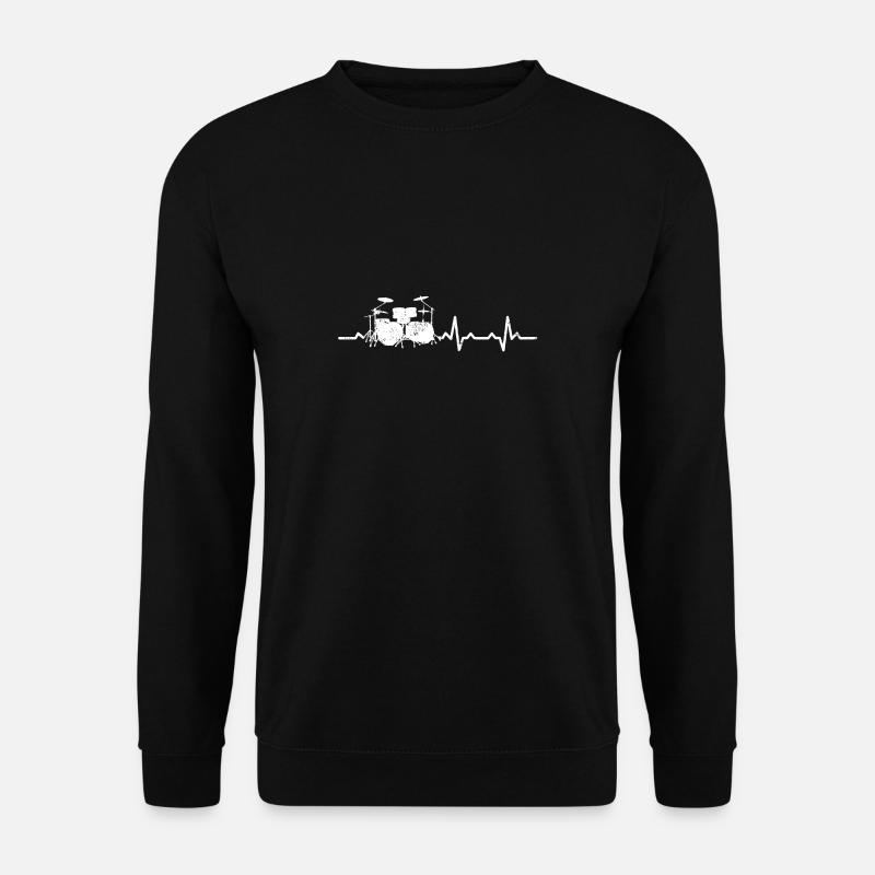 Drum Heartbeat Heartbeat Drums gift - Unisex Sweatshirt - black