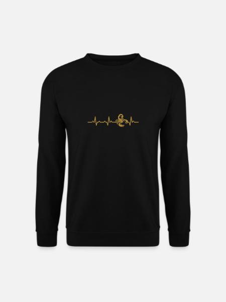 Skorpion Herzschlag heartbeat geschenk tier - Unisex Pullover - Schwarz