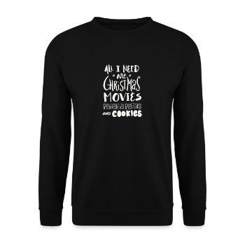 Movies Biscuits Pajamas Christmas Gift X-MAS - Unisex Sweatshirt - black - Front - Alina (178cm) & Michal (187cm)