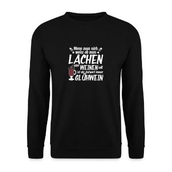 Glühwein Weihnachtsmarkt Christkind Markt Geschenk - Unisex Pullover - Schwarz - Vorne - Alina (178cm) & Michal (187cm)
