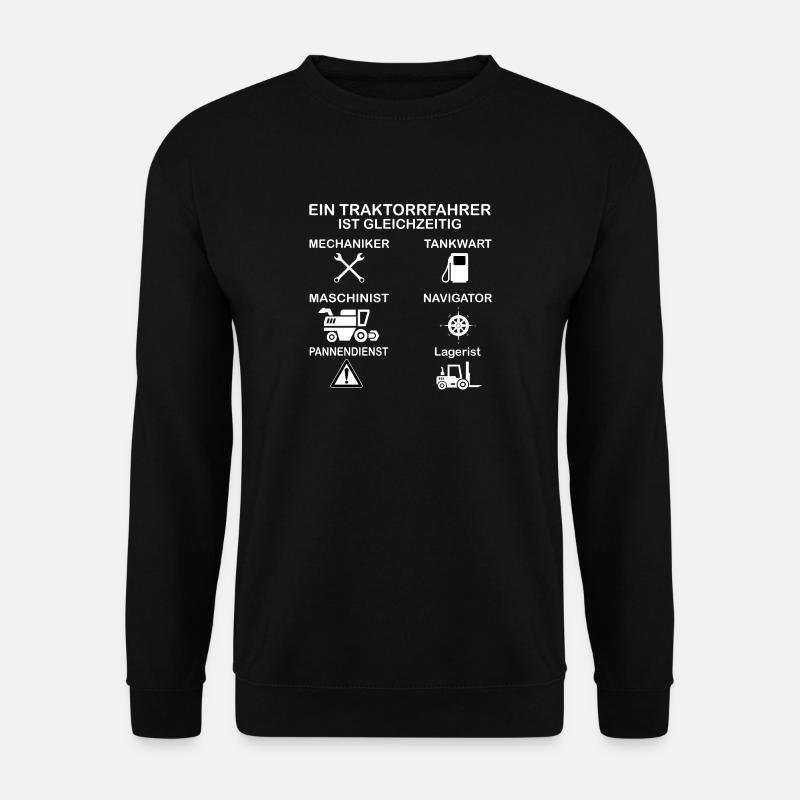 TRAKTOR FAHRER - Unisex Pullover - Schwarz