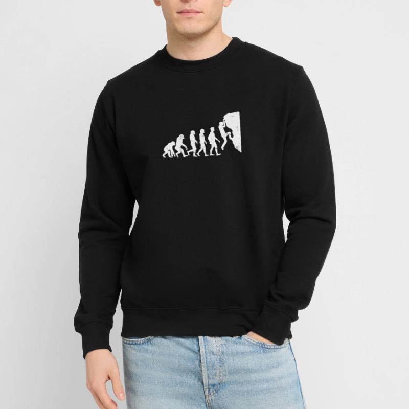 Klettern evolution bouldern geschenk bergsteigen Unisex Pullover