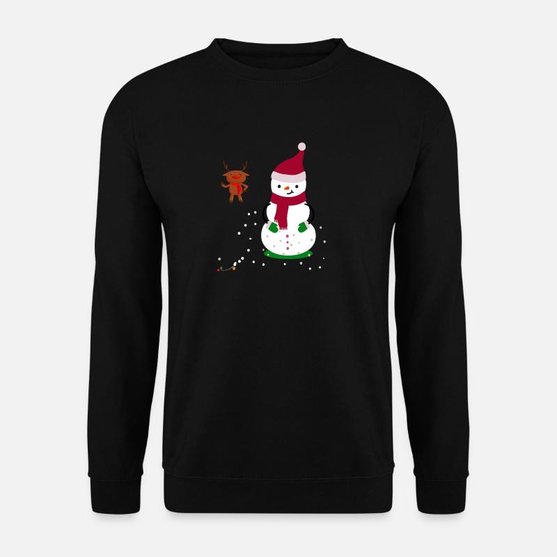 weihnachtsschneemann - Unisex Pullover - Schwarz