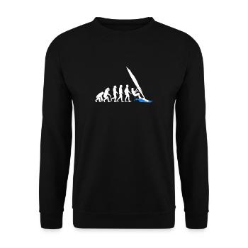 Windsurfing evolution surfing gift water sports - Unisex Sweatshirt - black - Front - Alina (178cm) & Michal (187cm)