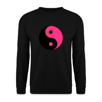 Yin and Yang - Unisex Sweatshirt - black - Front - Alina (178cm) & Michal (187cm)