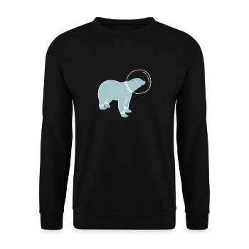 SPACE BEAR - Unisex Pullover - Schwarz - Vorne - Alina (178cm) & Michal (187cm)